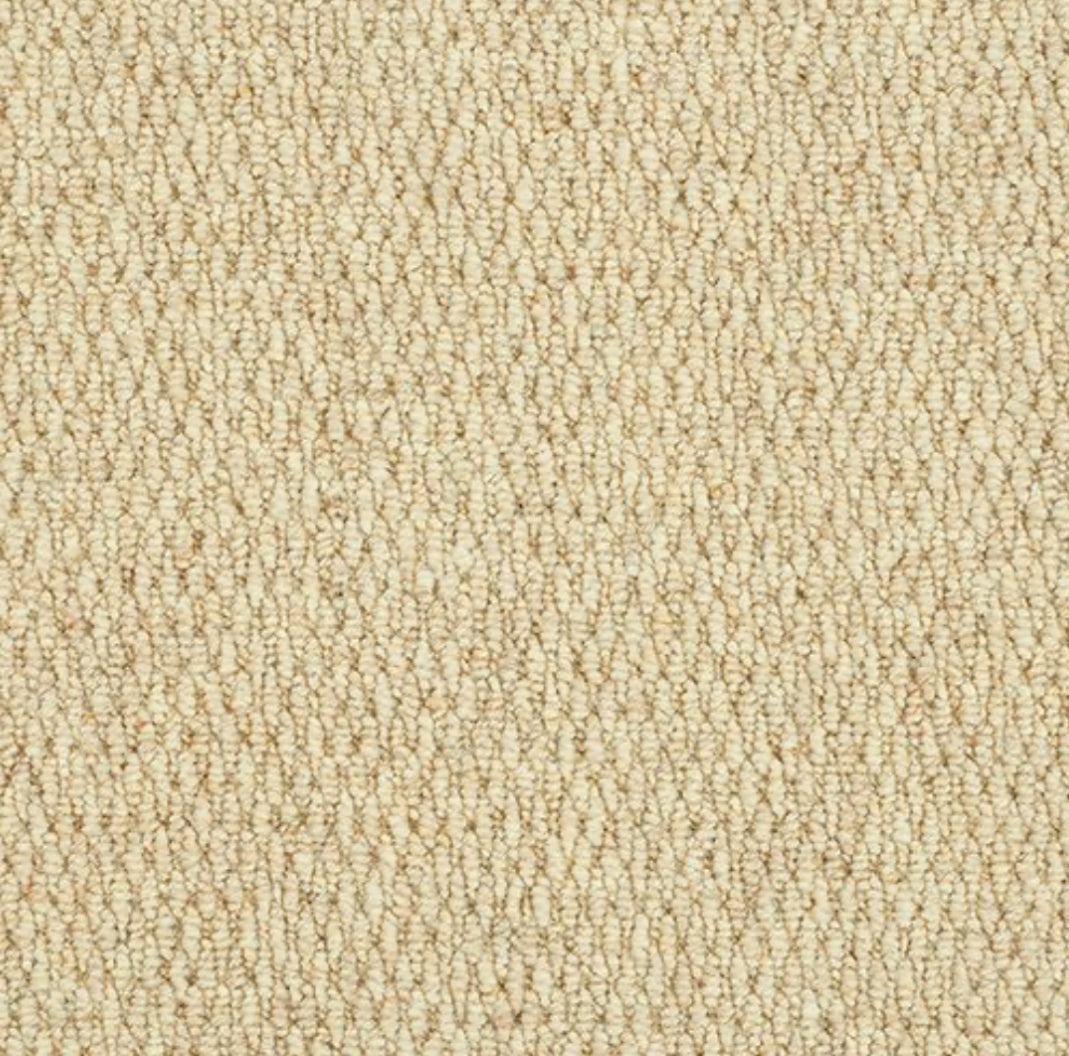 Kalahari Cream 100% Wool Stair Runner With COTTON Black Border - Rainbow Home